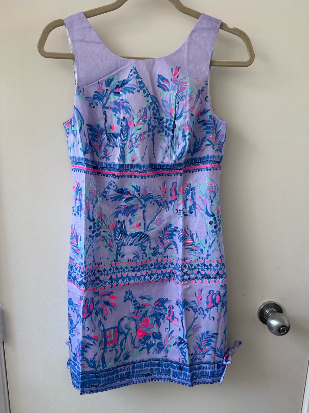 Lilly Pulitzer Mila shift dress lilac verbena fruity monkey new size 0